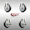 Service Caster 5 Inch 316SS Black Polyurethane Wheel Swivel Bolt Hole Caster Brakes SCC, 2PK SCC-SS316BH20S514-PPUB-BLK-2-TLB-2 - alternate 5
